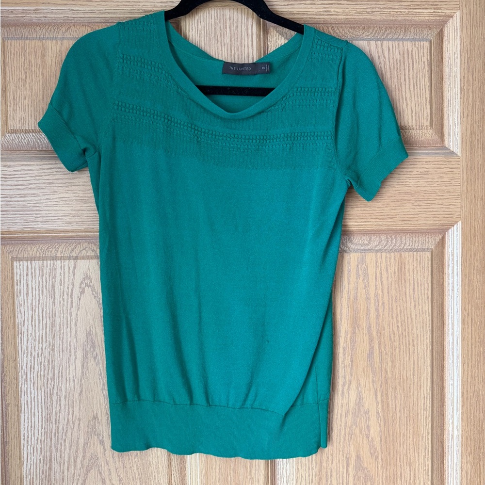 The Limited Green Short Sleeve Top